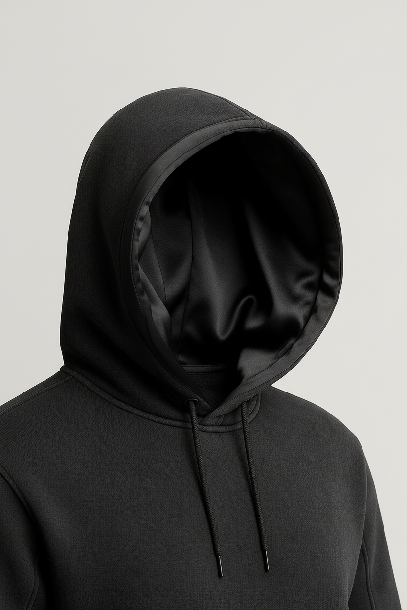 Hood interior detail - Silk lining in hood only